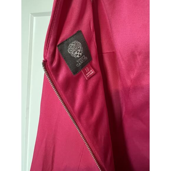Vince Camuto Size 10 Women's Dress Fuchsia NWT Zippered Back Sheath Dress $128 - Picture 4 of 9